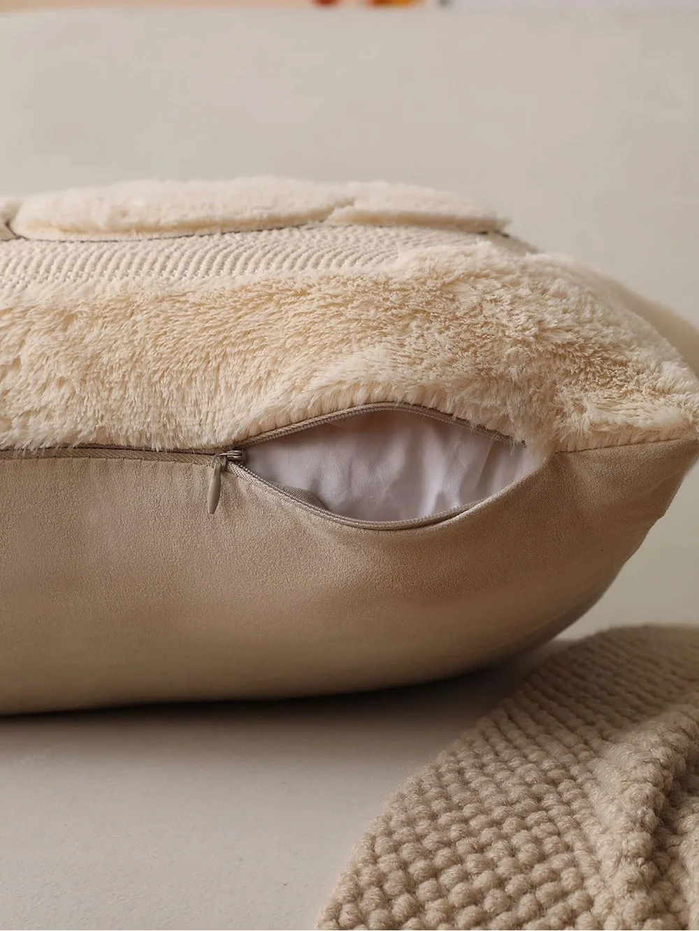 2 Pack 18 x 18 inches Soft Ivory Pumpkin Pillowcases